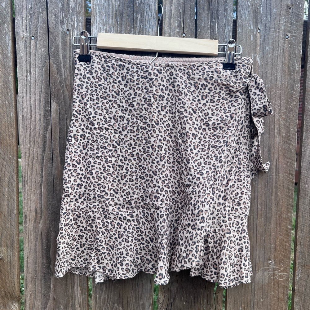 Abercrombie & Fitch Cheetah Mini Wrap Skirt